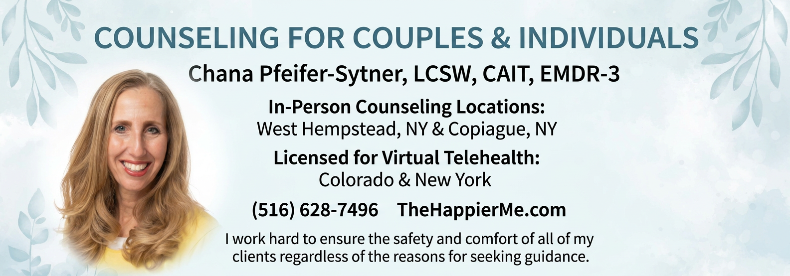 Chana Pfeifer-Sytner, LCSW, CAIT, EMDR-3