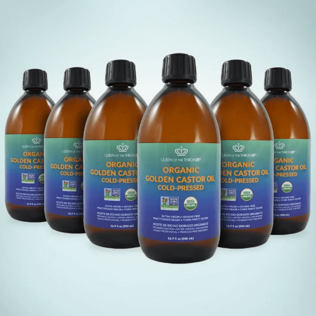 Organic CASTOR OIL in glass bottle by Queen of the Thrones