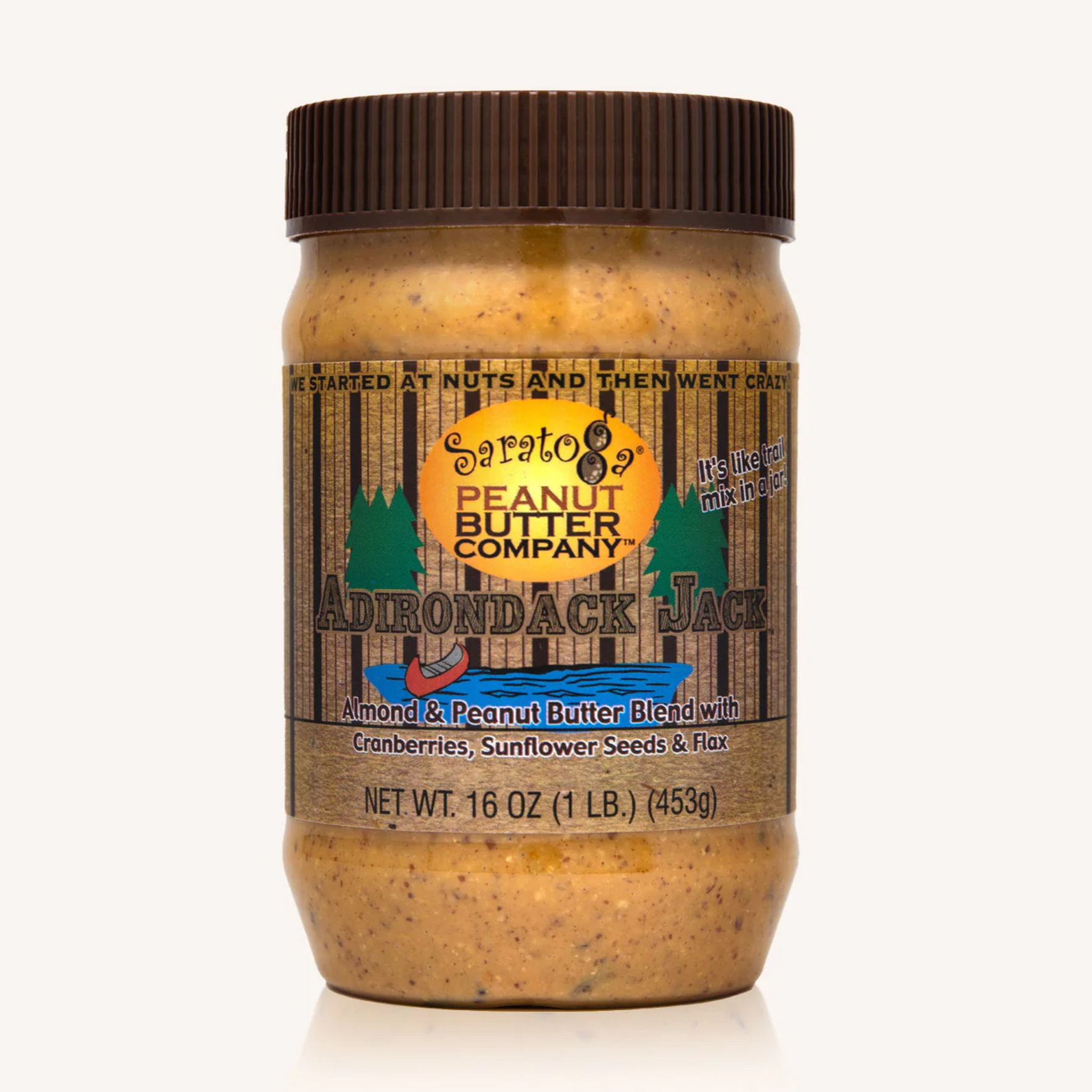 Adirondack Jack Peanut & Almond Butter blend with Cranberries, Sunflower Seeds, Flax - Saratoga Peanut Butter Company