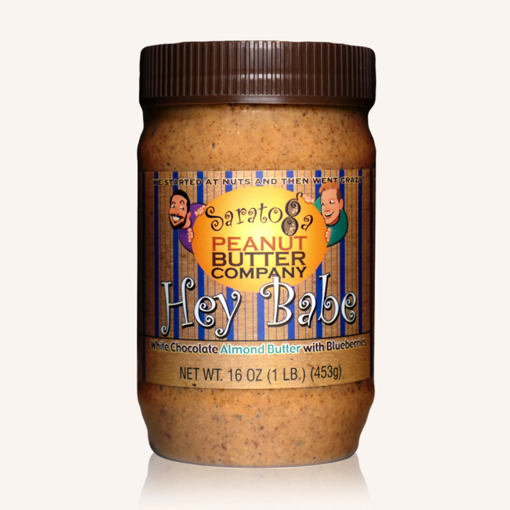 Hey Babe White Chocolate Almond Butter with Blueberries - Saratoga Peanut Butter Company