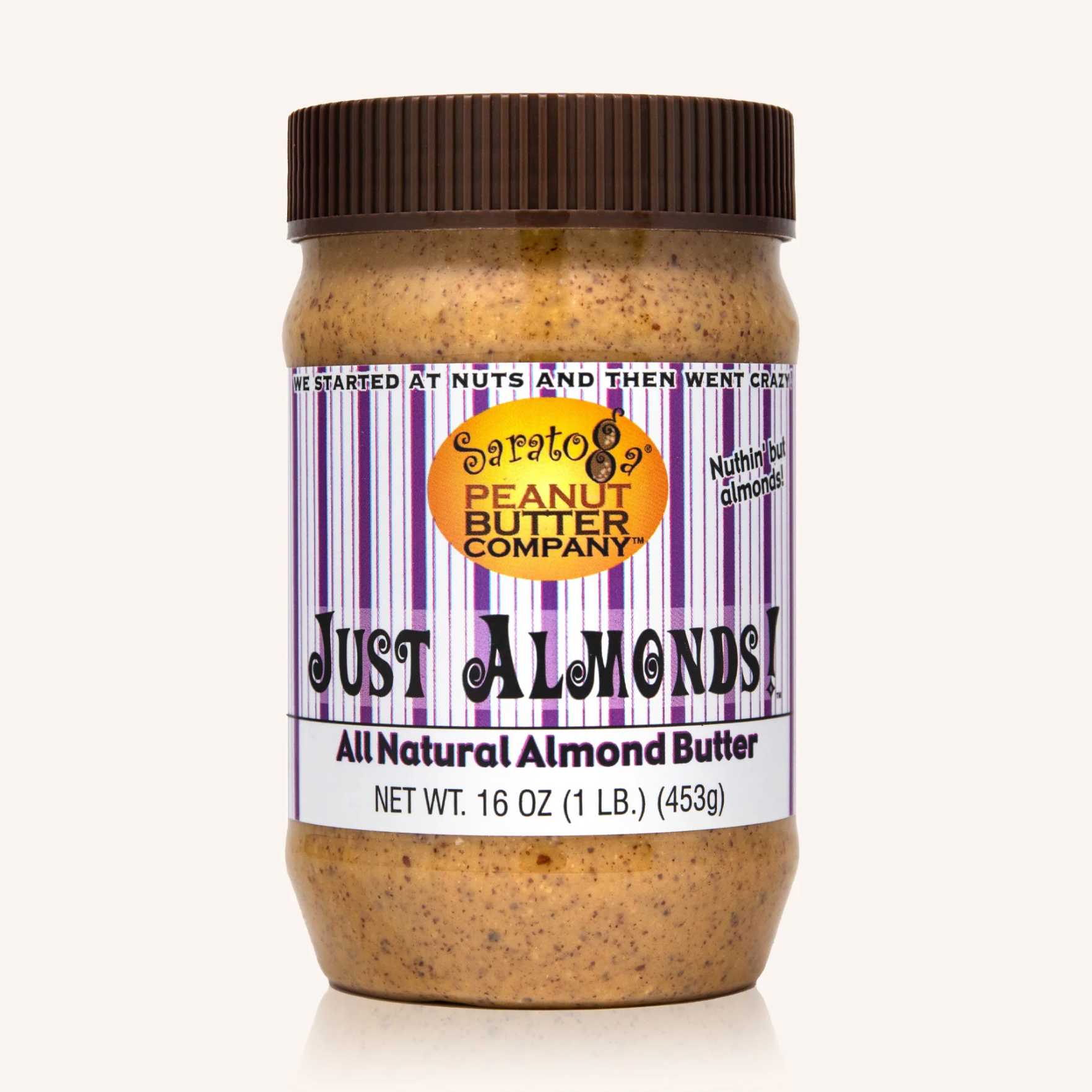 Just Almonds All Natural Almond Butter - Saratoga Peanut Butter Company