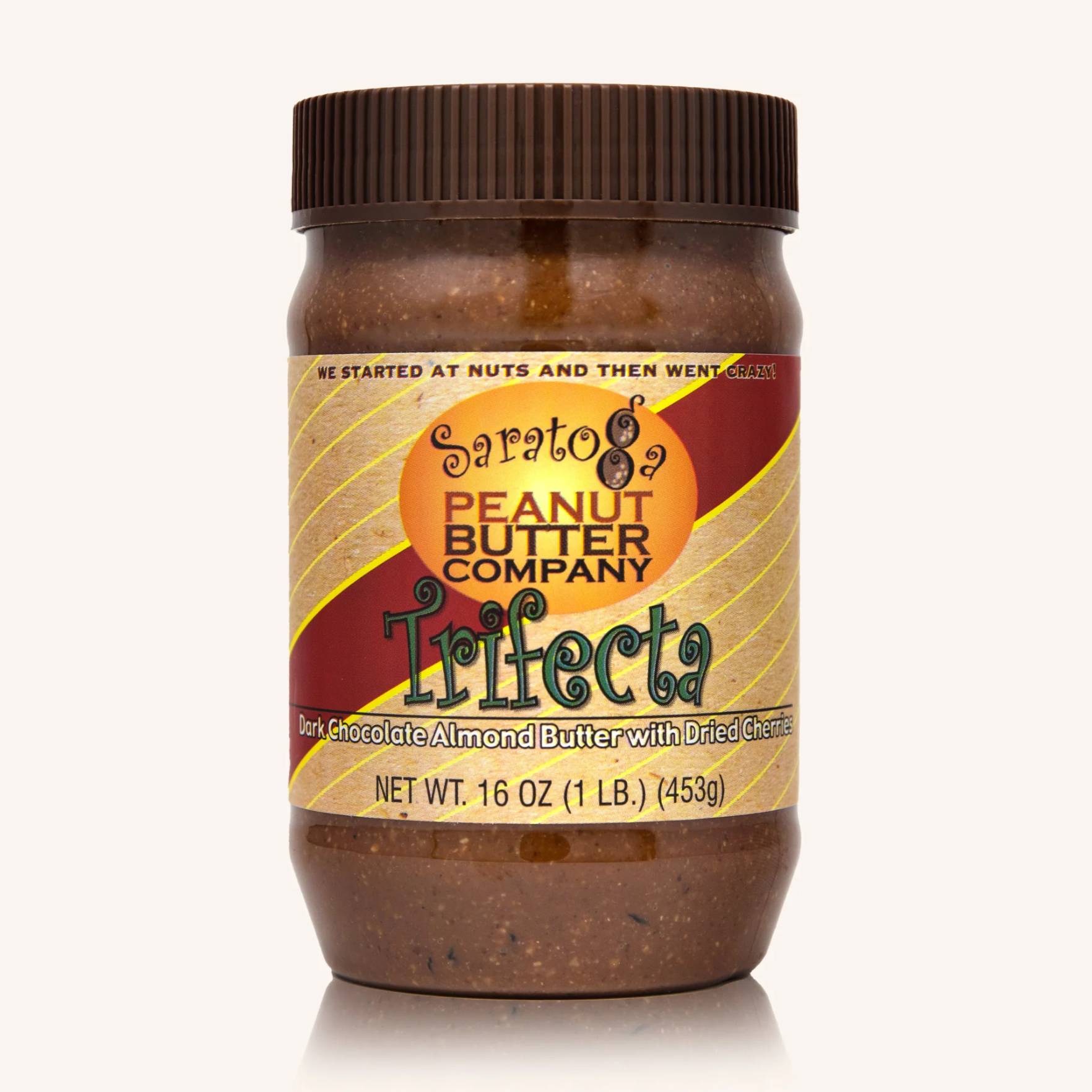 Trifecta Dark Chocolate Almond Butter with Dried Cherries - Saratoga Peanut Butter Company