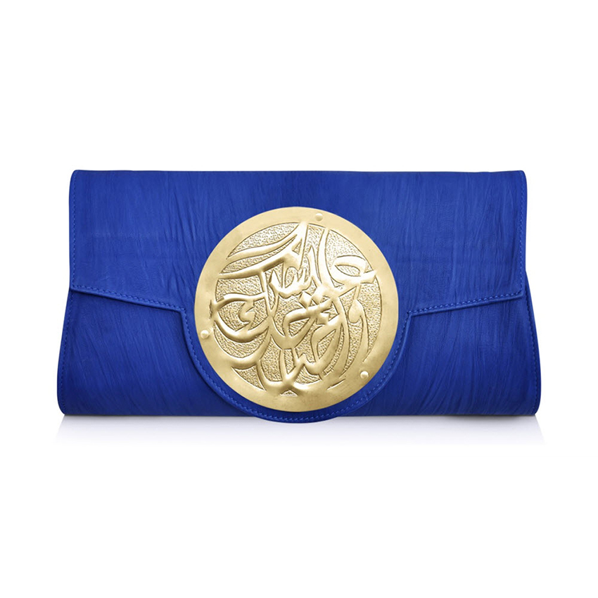 Le Icon clutch bag in Sapphire by Dareen Hakim