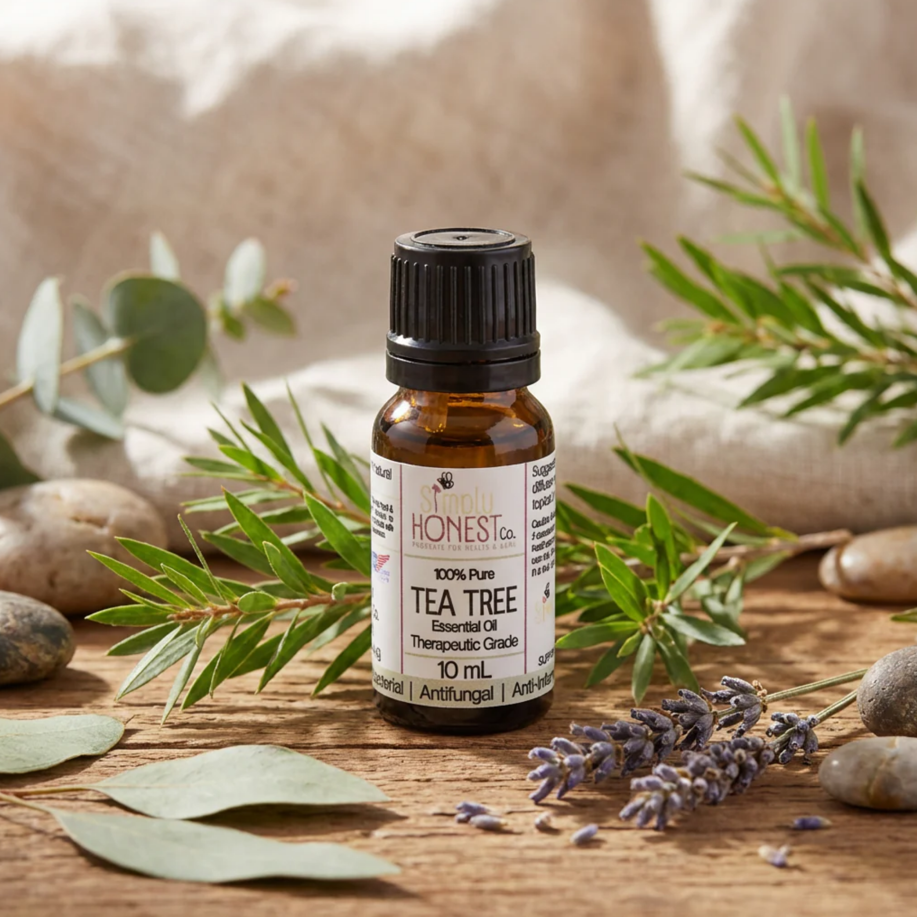 TEA TREE Essential Oil in 10ml Glass Bottle